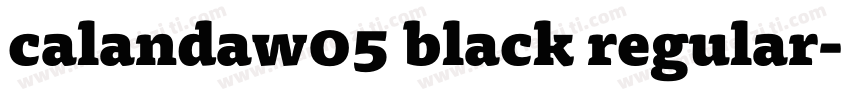 calandaw05 black regular字体转换